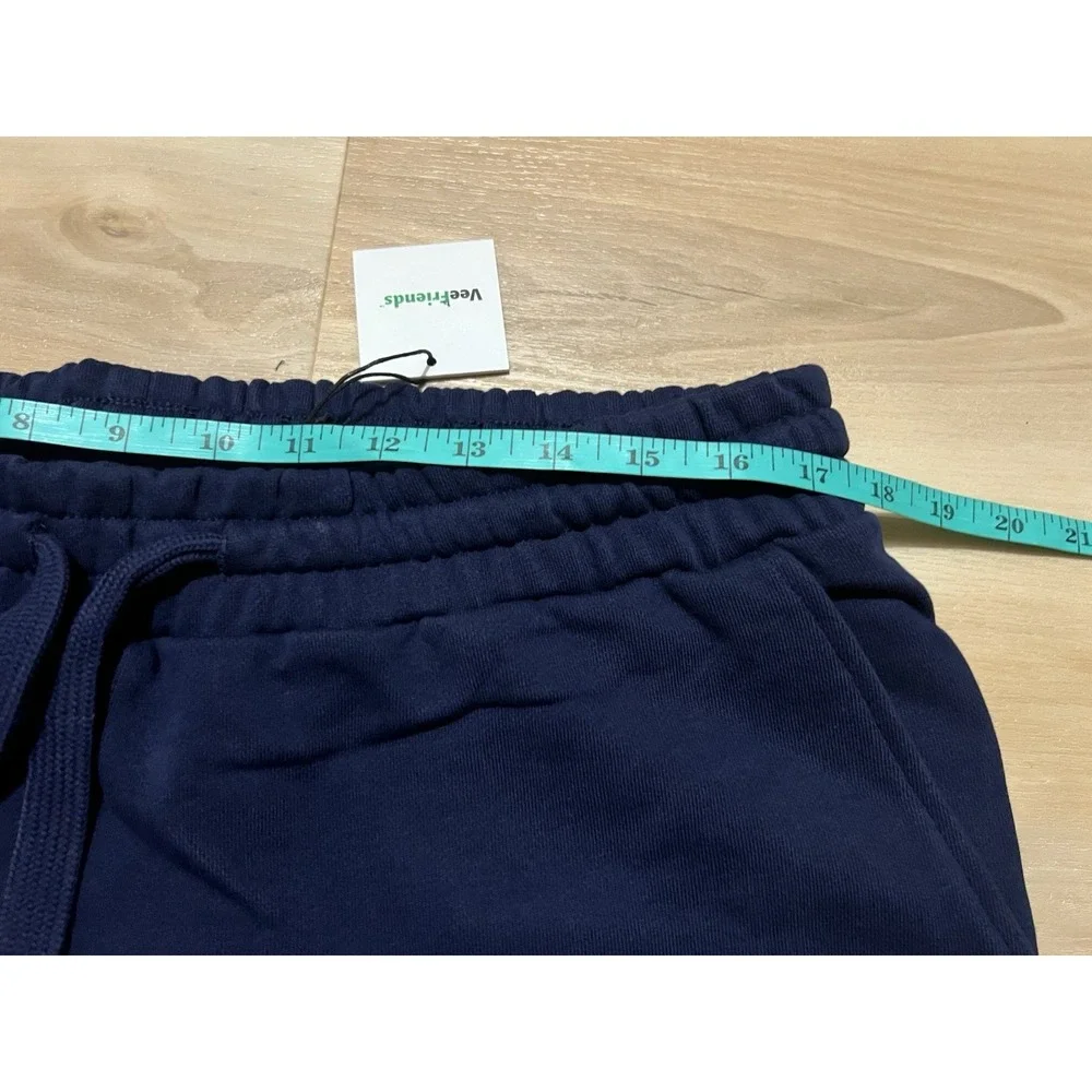 VeeFriends Size XL Classic‎ Logo Sweatpants Navy Blue Spellout Black Cat